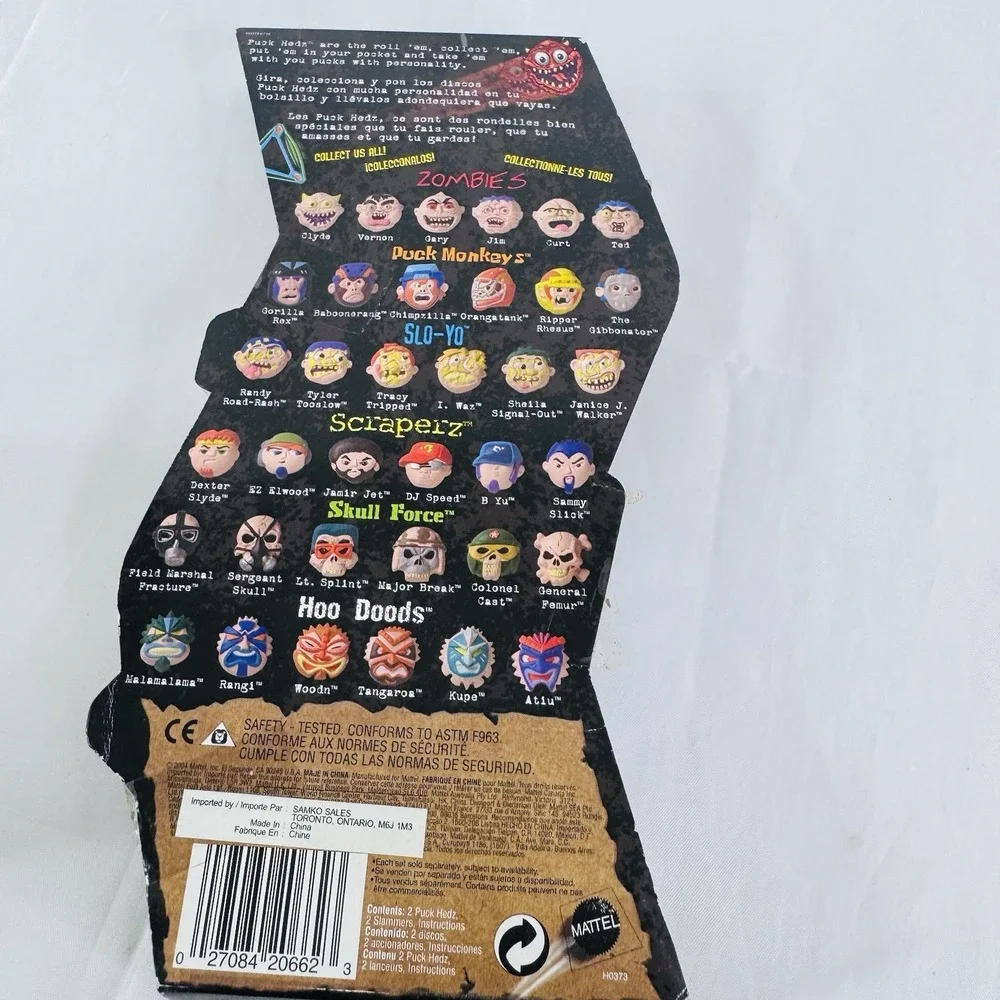Puck Hedz Game Sergeant Skull‎ 2004 MATTEL Sealed